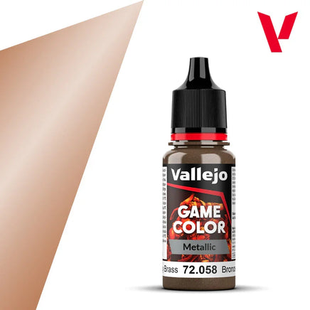 Vallejo 18ml Brassy Brass - 72058 - MPM Hobbies
