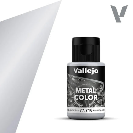 Vallejo 32ml Semi Matt Aluminium - 77716 - MPM Hobbies