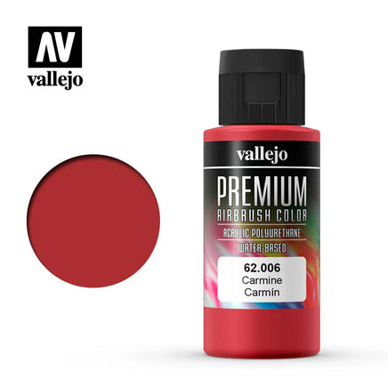 Vallejo Premium Airbrush Color Carmine 60ml 62006 - MPM Hobbies