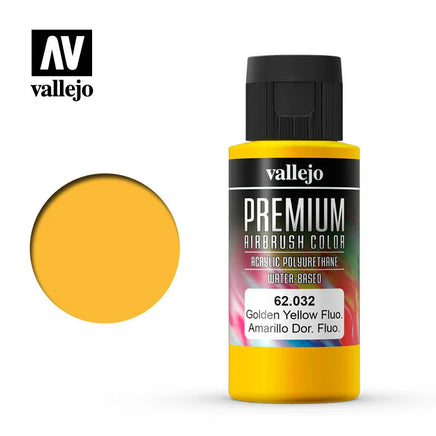 Vallejo 60ml Fluorescent Golden Yellow - 62032 - MPM Hobbies