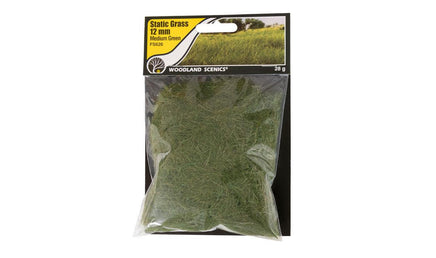 Woodland 12mm Static Grass Medium Green 626 - MPM Hobbies