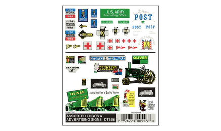 Woodland Assorted Logos and Advertising Signs 556 - MPM Hobbies