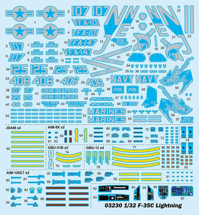 1/32 Trumpeter F-35C Lightning 03230 - MPM Hobbies