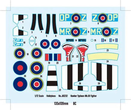 1/72 Hobby Boss Hawker Typhoon Mk IB 80232 - MPM Hobbies