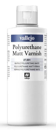 27.651 Vallejo Polyurethane Matt Varnish 200ml - MPM Hobbies