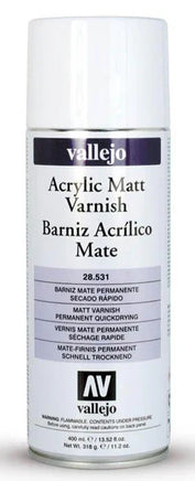 28.531 Vallejo Acrylic Matt Spray Varnish 400ml - MPM Hobbies