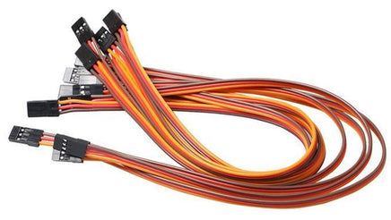 5pc JR 3Pin 30cm Servo Extension Cable 22awg Wire Male to Male - MPM Hobbies