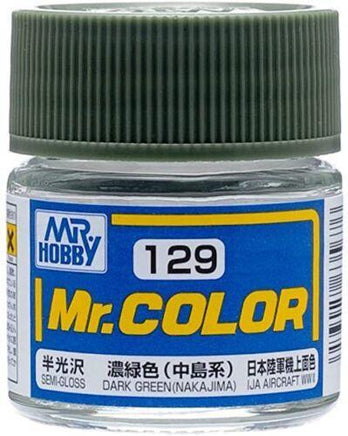 C129 Mr. Color Semi-Gloss Dark Green (Nakajima) 10ml - MPM Hobbies