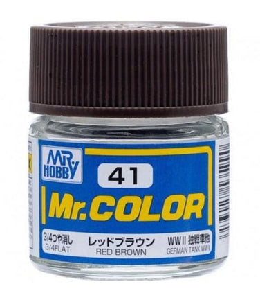 C41 Mr. Color Flat Red Brown 10ml - MPM Hobbies