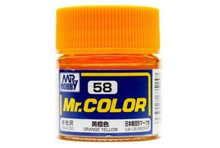C58 Mr. Color Semi-Gloss Orange Yellow 10ml - MPM Hobbies