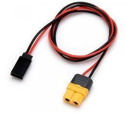 Charging Lead-Amass XT60 Female to Futaba RX 20cm/20awg - MPM Hobbies