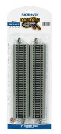 HO Bachmann E-Z NS 9" Straight with Black Ties 44511 - MPM Hobbies