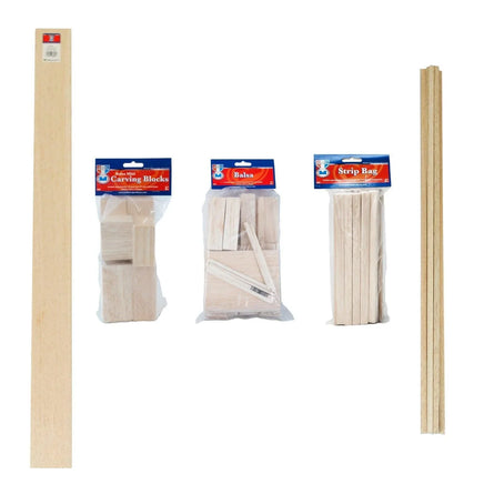 Midwest Products Balsa 1/4"x1/2"x36" Strips - MPM Hobbies