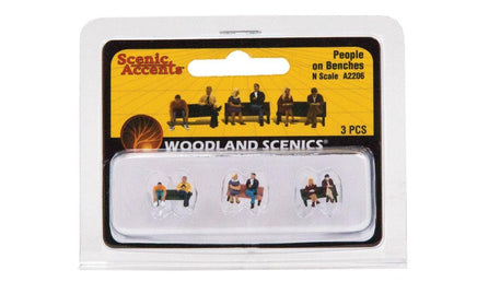 N Scale Woodland Scenics People on Benches - MPM Hobbies