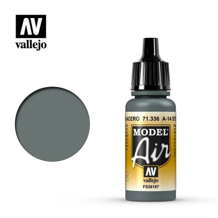 Vallejo Model Air FS26187 A-14 Steel Grey 17ml 71.336 - MPM Hobbies