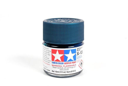 X-13 Mini Tamiya Acrylic Metallic Blue 10ml - MPM Hobbies