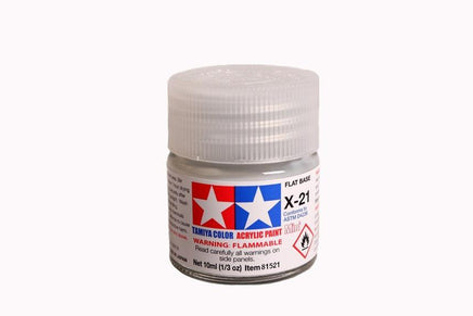 X-21 Mini Tamiya Acrylic Flat Base 10ml - MPM Hobbies