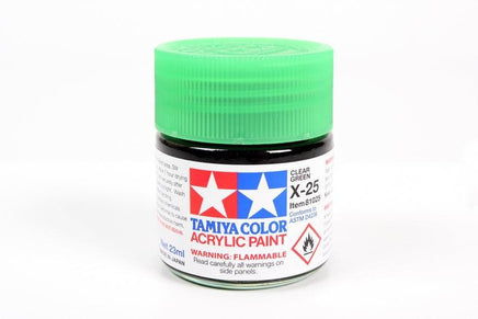 X-25 Tamiya Acrylic Clear Green 23ml 81025 - MPM Hobbies