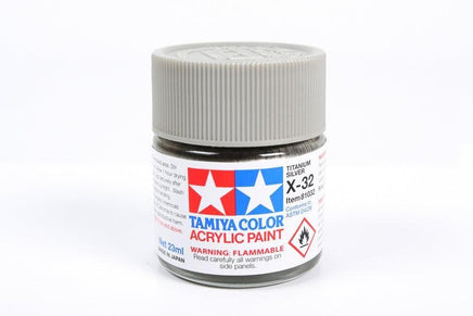 X-32 Tamiya Acrylic Titanium Silver 23ml - MPM Hobbies