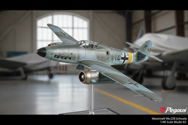 Pegasus 1/48 scale Messerschmitt Me-228 Schwabe jet model kit displayed in hangar, MPM Hobbies