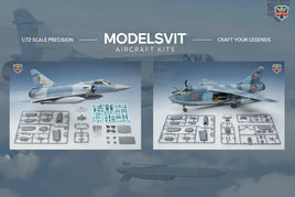 Modelsvit 1/72 scale jet aircraft plastic model kits with assembly parts, available at MPM Hobbies.