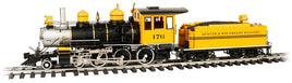 Denver & Rio Grande Western model steam locomotive train 176 with coal tender on track