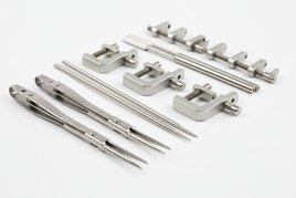 Professional precision clamps and hemostats for scale modeling including curved nose, straight nose, C-clamps and speed clamps on white background