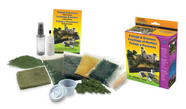Scene-A-Rama foliage and grasses modeling kit with powders, foam, spray bottle, and instructions for landscape dioramas