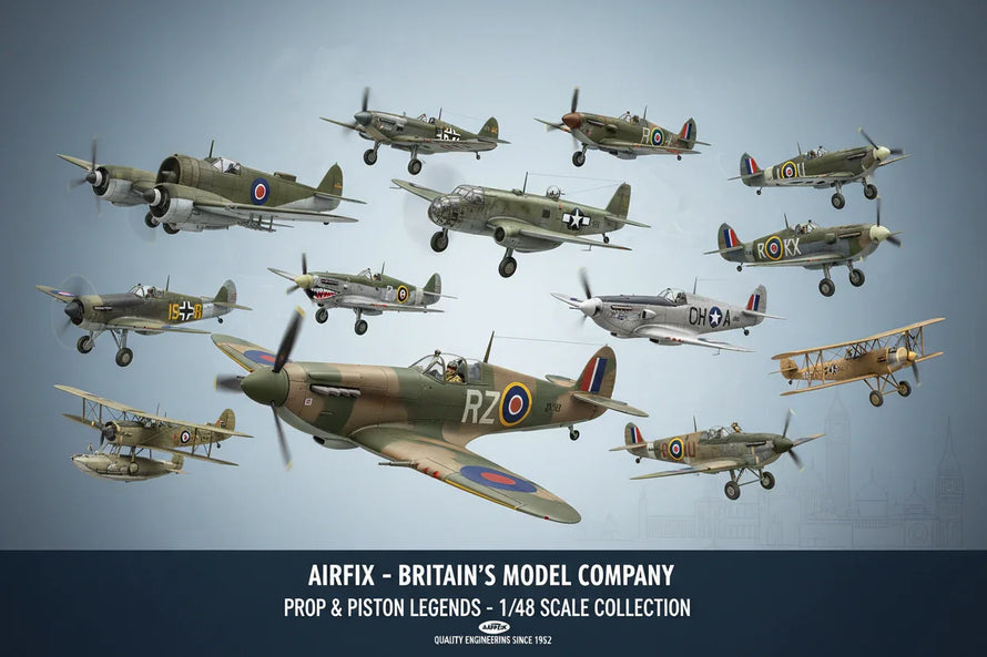 In Stock 1/48 Airfix Prop Aircraft