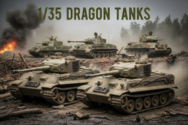 1/35 scale Dragon tanks diorama with realistic battlefield scene at MPM Hobbies