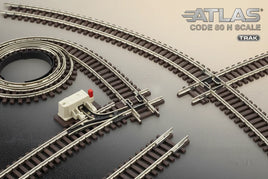 Atlas Code 80 N scale model train track set with switch and crossing, MPM Hobbies