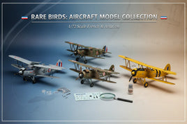 1/72 scale French aircraft model collection with vintage biplanes, decals, and hobby tools from MPM Hobbies.