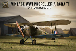 1/48 scale model WWI propeller aircraft kit on display at MPM Hobbies