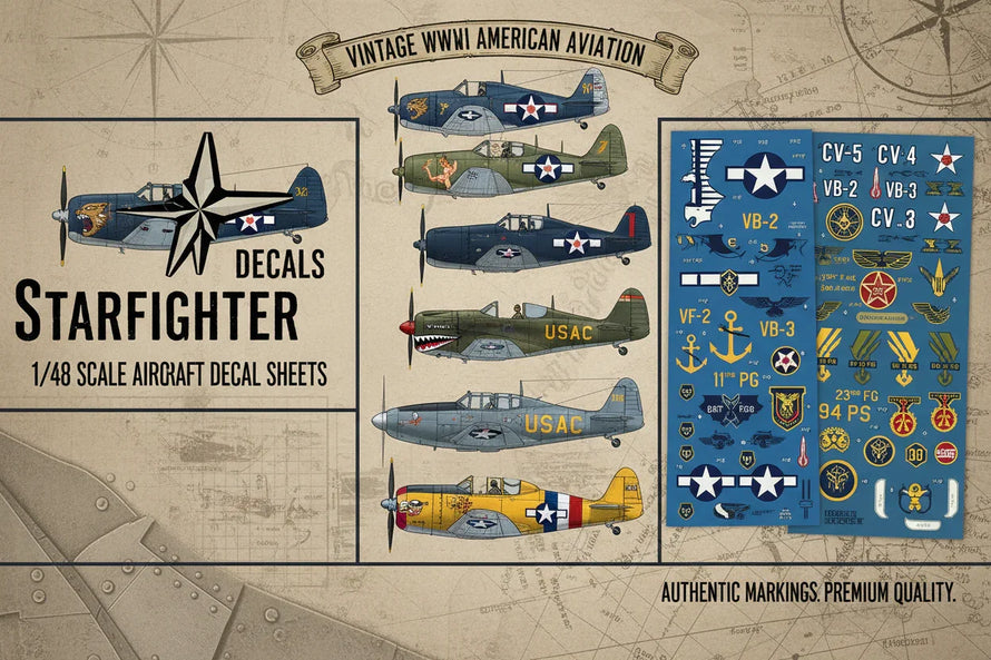 In Stock 1/48 Starfighter Decals Aftermarket Parts