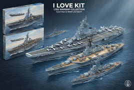 I LOVE KIT 1/350 scale US Navy warship model kits with detailed battleships and aircraft carriers, available at MPM Hobbies.