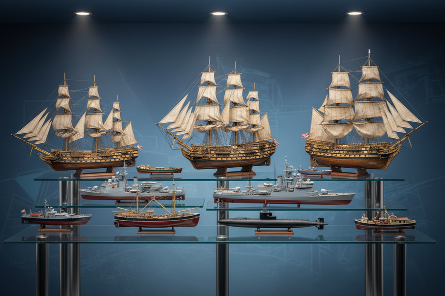 1/10 to 1/143 Scale Model Ships