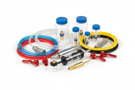 DU-BRO R/C aircraft fuel system accessories including fuel tanks, silicone tubing, fuel filters and valves for radio-controlled model aircraft