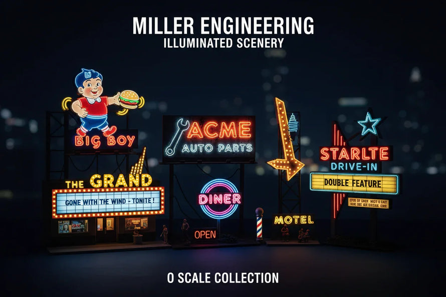 O Scale Miller Engineering Animated Signs & Illuminated Scenery - MPM ...