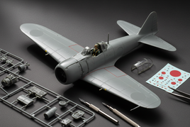 1/72 scale AFV Club Mitsubishi Zero fighter model kit with detailed panel lines, cockpit interior, and authentic WWII markings for precision scale modeling