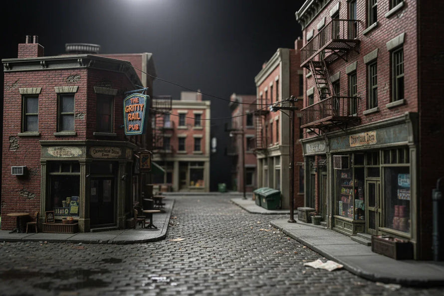 In Stock N Scale Downtown Deco Scenery