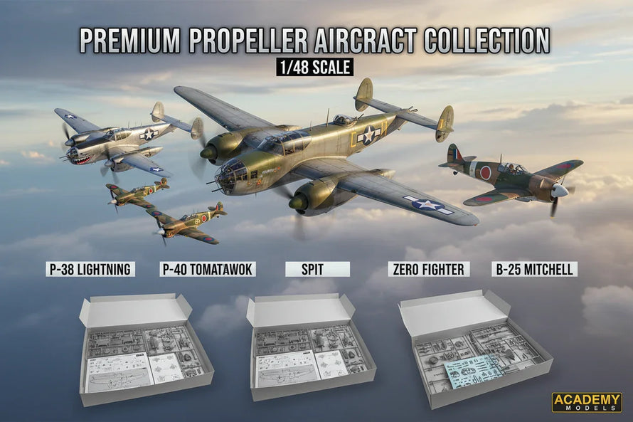 In Stock 1/48 Academy Models Prop Aircraft