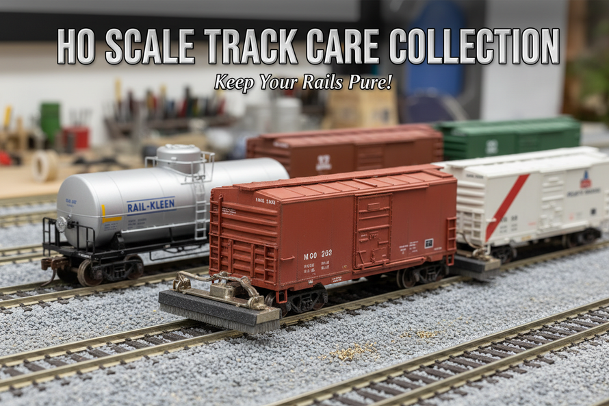 In Stock HO Scale Track Cleaning Cars