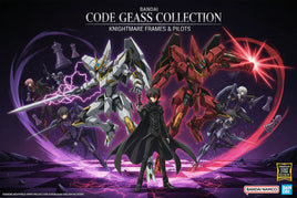Code Geass Collection anime poster with Knightmare robot figures and pilots, Bandai Namco branding