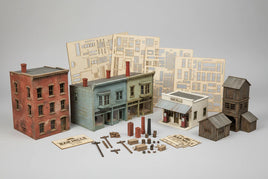Assorted HO scale model buildings and accessories kit for model railroads at MPM Hobbies