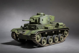 Scale model green military tank with detailed treads, photographed for MPM Hobbies