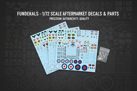 1/72 scale aftermarket model decals and parts sheets on black background, MPM Hobbies