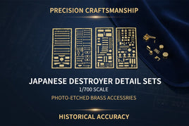 Photo-etched brass Japanese destroyer model detail sets 1/700 scale for model building