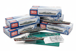 1/700 scale IBG Models WWII British Royal Navy destroyer and escort vessel model kits including Hunt II G-class H-class I-class ships