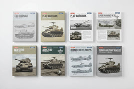 Kagero publishing military model books and magazines on tanks and aircraft, displayed on white background at MPM Hobbies.