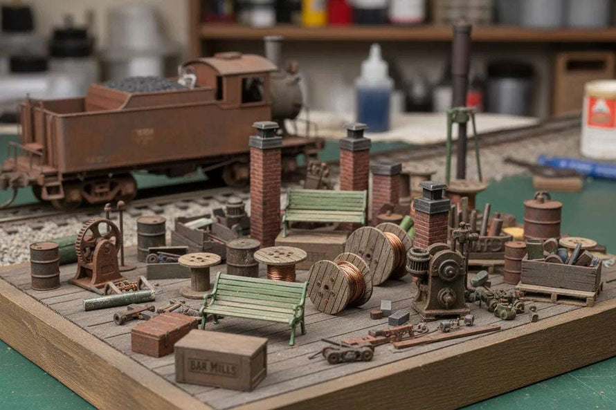 O Scale Bar Mills Scenery